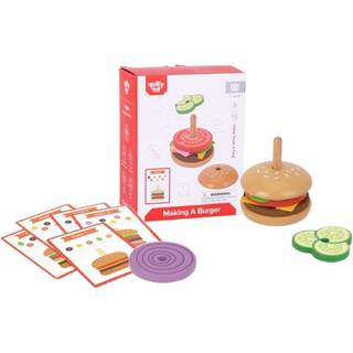 Tooky Toy: Leg hamburger kreationssæt, træ