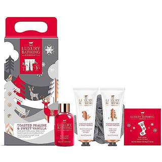 The Luxury Bathing Company Festive Treats Set 150 ml Body Wash 50ml/Hand & Nail Cream 50ml/Body Cream 50ml/Bath Caviar