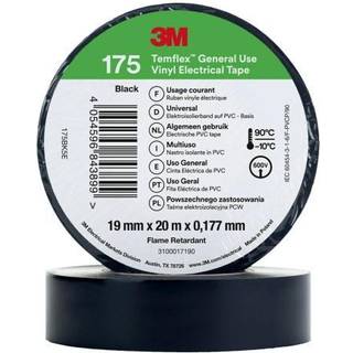 3M TemflexTM el vinyltape 175 sort 19 mm x 20 m