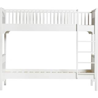 Oliver Furniture Classic Seaside køjeseng m. lodret stige Køjeseng med 2 madrasser