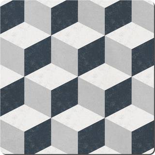Grey Geometric Square Placemats Set Of 6
