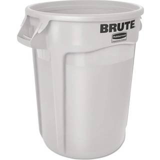 Rund plast beholder 37 Liter - Hvid