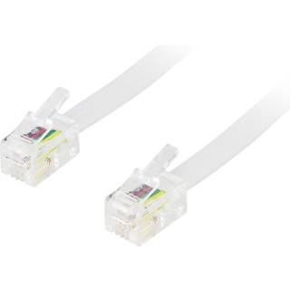 DELTACO modulkabel, 4P4C(RJ9/RJ10/RJ22) til 4P4C(RJ9/RJ10/RJ22), 1,5m,