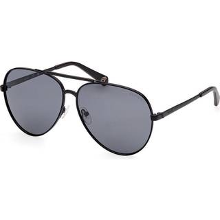 Guess Unisex GU5209 02D Solbriller Metal Sort Grå Pilot Polariseret