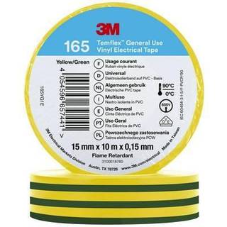 3M TemflexTM el vinyltape 165 grøn/gul 15 mm x 10 m