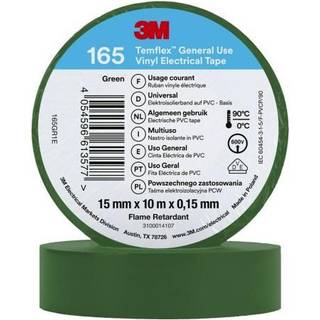 3M TemflexTM el vinyltape 165 grøn 15 mm x 10 m