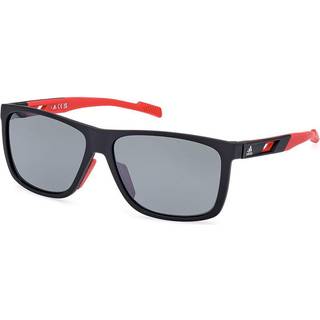 Adidas Sport Mand SP0067 05D Solbriller Injiceret Sort Grå Geometrisk Polariseret