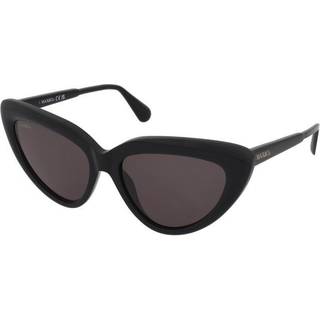MAX&Co Kvinde MO0047 01A Solbriller Acetat Sort Grå Cat Eye Normal