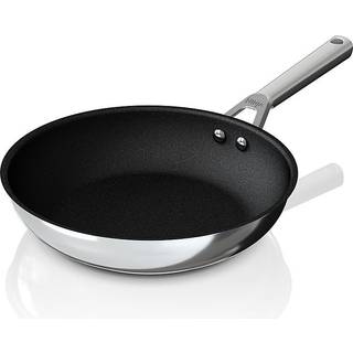 Ninja C60026 Foodi NeverStick rustfri 10,25-tommer stegepande poleret rustfrit stl udvendig Nonstick Holdbar og ovnsikker til 500F slv