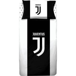 Sengetøj 140x200 cm - Juventus fodbold sengetøj - 2 i 1 sengesæt - 100% bomuld