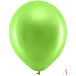 10 stk. Perleballoner lysegrøn 12" – Perfekt til helium og festlig dekoration