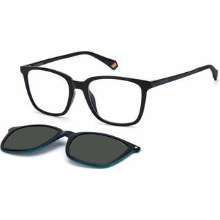 Polaroid Unisex PLD 6136/CS 807/M9 Solbriller Plast Sort Grå Firkantet Clip-on