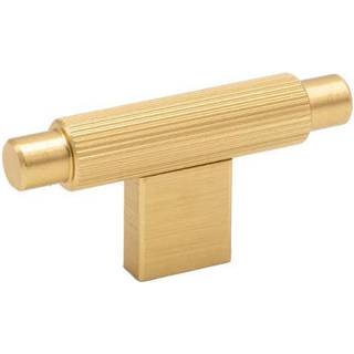 Beslag Design T Arpa knop, børstet messing