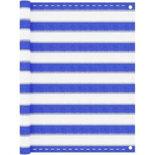 altanafskærmning 90x400 cm HDPE blå og hvid