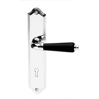 Habo Madrid dørgreb inkl. langskilt, krom/sort