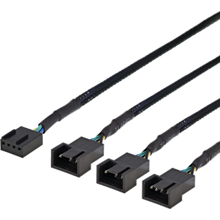 PWM splitter 4-pin til 3x4-pin – sort