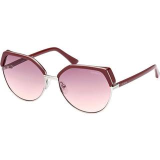 Guess Kvinde GU7872 69Z Solbriller Metal Bordeaux Rød Geometrisk Spejlet Skygge
