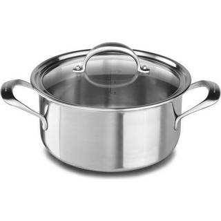 KitchenAid 5 -lags kobberkerne 6 liter lav gryderet med låg - rustfrit stål medium rustfrit stål finish