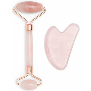 Zoë Ayla Rose Quartz Facial Roller And Gua Sha Tool Gavesæt til ansigt - 2 stk.