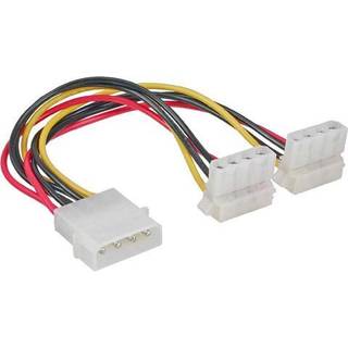 Molex split kabel (Molex hun til 2x Molex han vinkel) | 15 cm