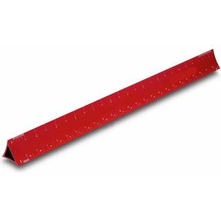 Alumicolor Aluminium Arkitekt Hollow Scale for School Office Art and Drafting Red