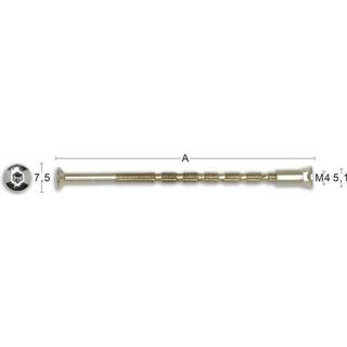 Habo 316 Tryk skrue 75 x 4 mm, pakke M4, 2