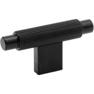 Beslag Design T Arpa knop, børstet sort