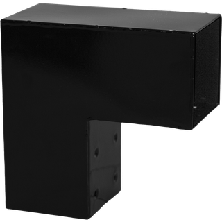 PLUS Cubic hjørnebeslag til 9 x 9 cm stolper, enkelt, stål, 20 x 20 cm