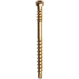 Grabber LTX48CH200 Montageskrue med bits, gul-krom 3,3 x 48 mm, pakke med 200