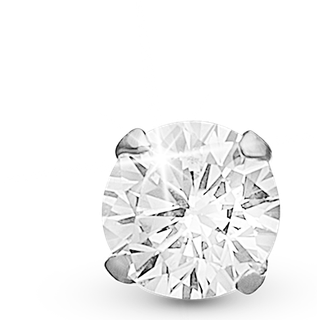 WHITE CZ 1 STK ØRESTIK