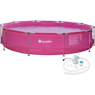 Badebassin rund med pumpe Ø 360 x 76 cm - pink