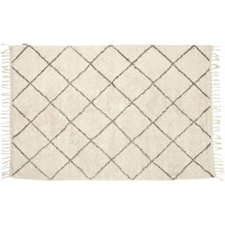 Hübsch - Rhomb Gulvtæppe 120x180 Off-White