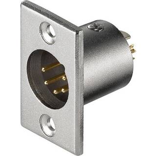 XLR bøsning - 5P han, nikkel