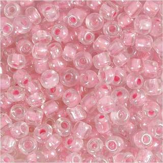 Rocaiperler 4 mm Rosa - 25g til Smykkefremstilling