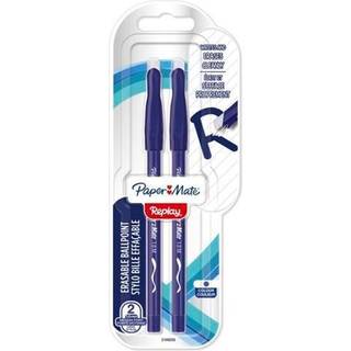Paper Mate Replay Erasable Ballpoint Pen | Medium spids (1,0 mm) | Blå | 2 styk