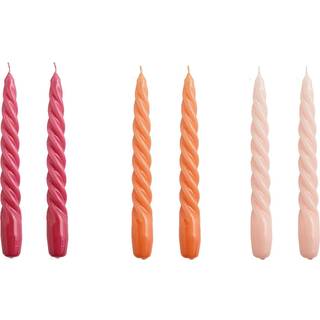 Hay Candlelight And Scents - 'Candle Twist', set of six, grey in Multicolor paraffin wax