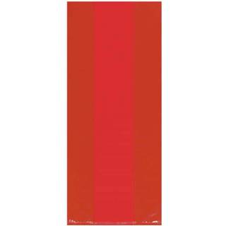 Amscan Small Cello Party Bag | Apple Red | 9 1/2 """" x 4 """" x 2 """" | Pakke med 25