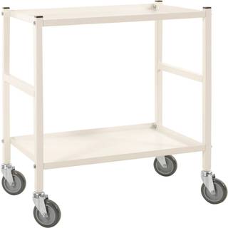 Rullevogn, 2 hylder, 670x415x760, 150 kg, Hvid