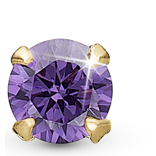 PURPLE CZ 1 STK ØRESTIK