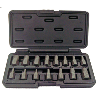 BATO Skrueudtrækkersæt M3-M14 - 1/8" - 1/2". 15 dele. (56110)
