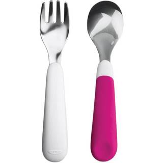 Oxo Tot Fork & Spoon Set-pink