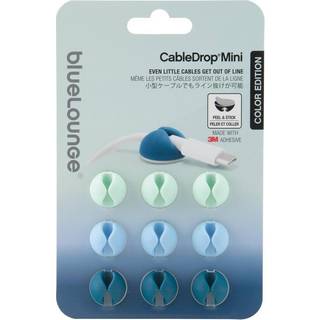 Bluelounge Design CableDrop mini - Blue - 9-pack