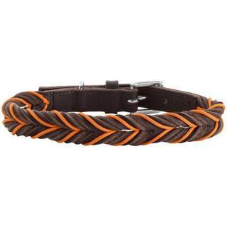 Hunter Solid Education Cord Læderhalsbånd Orange - S-M