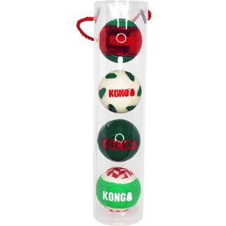 KONG Julelegetøjsøjsøjskugler 4-pack