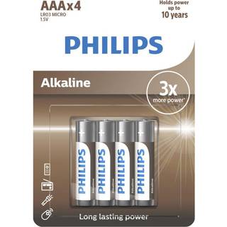 Philips LR03A4B/10 Entry Alkaline - AAA Batteri  - 4 stk