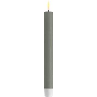 Deluxe Homeart LED Kronelys - 24 cm - Salvie grøn - 2 stk