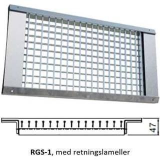 Lindab RGS rundrørsrist - RGS-1 - 525 mm, 150 mm (min. kanalmål Ø315)