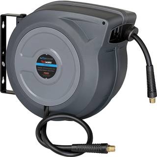 Flowconcept automatisk slangeopruller 3/8" til luft i plastboks med 20mtr. polymer slange 20 bar