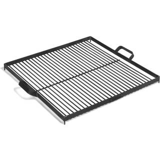 Kvadratisk grill-rist i stål med 2 håndtag 44x44cm