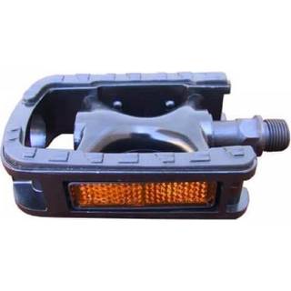 Aluminium Pedaler Sort - Lukkede Lejer, Reflekser, Gevind 9/16" (Standard) - Universal Cykelreservedel